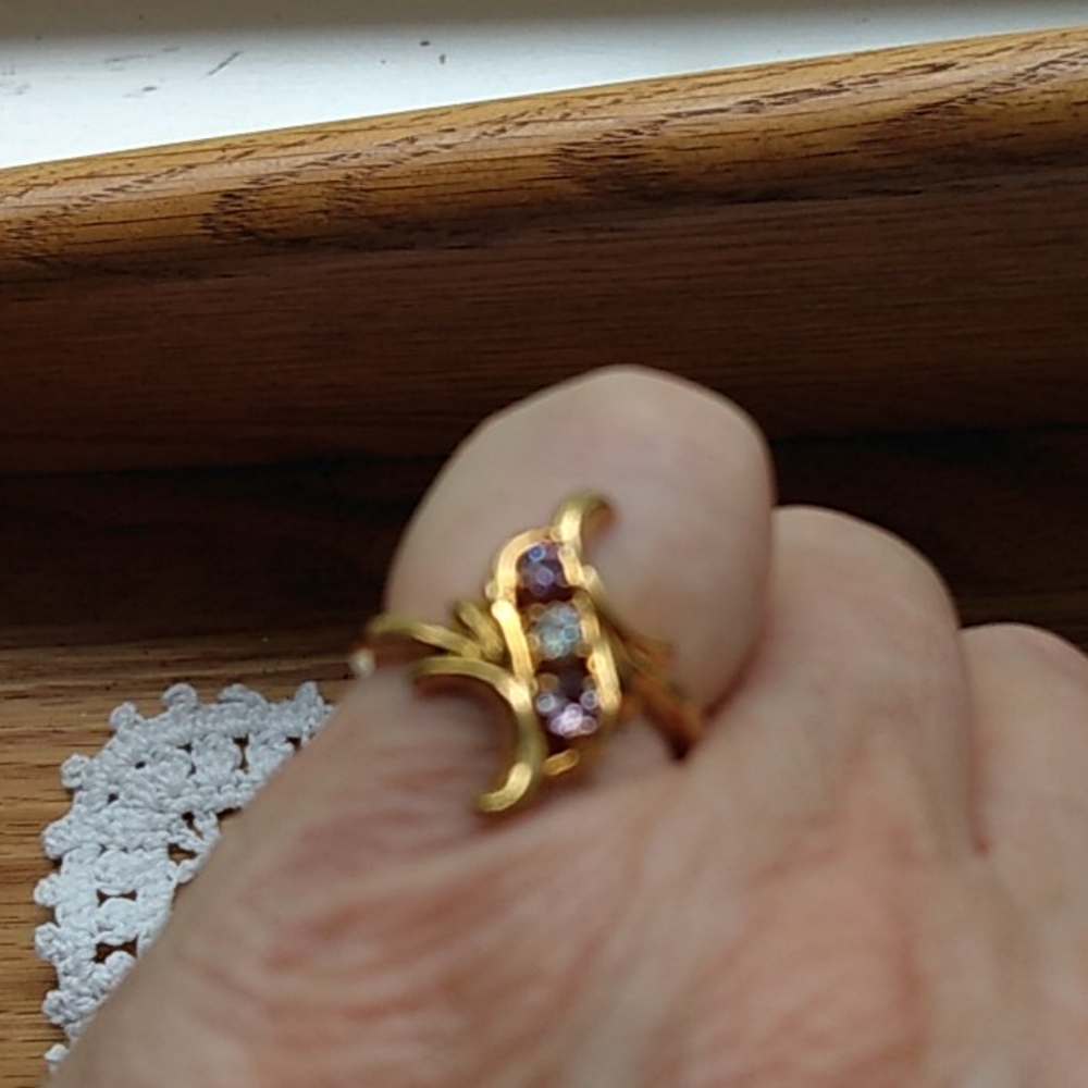 Three birthstone ring